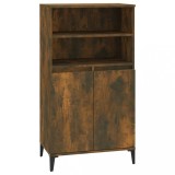 Dulap inalt, stejar fumuriu, 60x36x110 cm, lemn prelucrat