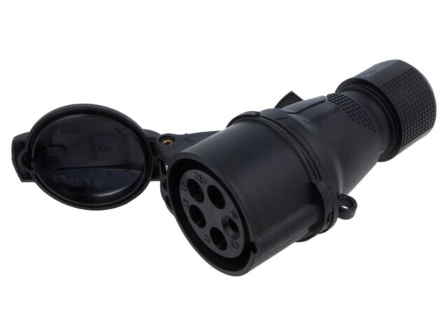 Conector alimentare AC trifazate AMPHENOL IP&amp;S 16A 415V mufă mamă 5 pini IP44