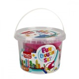 Set 17 piese, Galetusa cu plastilina, Crafy, 200 g