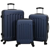 vidaXL Set valize 3 pcs carcasă dură bleumarin 20&rdquo; 24&rdquo; 28&rdquo; ABS