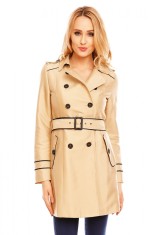 B435-155 Pardesiu vintage cu cordon in talie