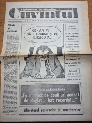 ziarul cuvantul 9 -15 octombrie 1990 foto