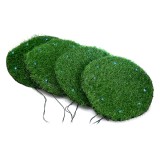 Lampa Solara Gradina Strend Pro, 4 Placi Iarba, 4x8 LED, 24cm, Rotunda, Verde