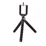 Mini trepied flexibil,filet universal 1 4 cu suport pentru telefon - Negru, Dactylion