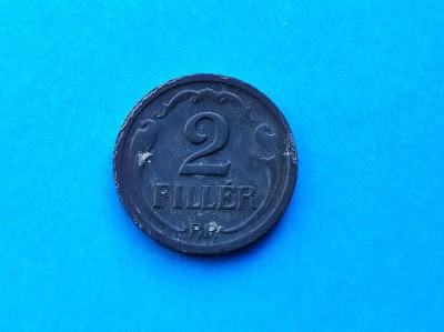 2 Filler 1944 Ungaria-ZINC-in realitate arata bine foto