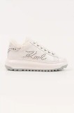 Karl Lagerfeld sneakers din piele KAPRI LUG culoarea alb, KL67511