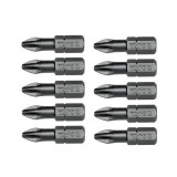 Cumpara ieftin Set 10 biti profesionali Yato 1 4 , 25mm, cap PH2, HRC 58-62, realizat din otel forjat, cu acoperire anticoroziva