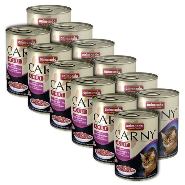 Hrană CARNY ADULT mix de carne - 12 x 400 g