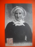 HOPCT 506 U HUELGOAT-BRETANIA -FEMEIE 1912 -FRANTA -TCV-COSTUM SI COAFURA / COSTUME TRADITIONALE -EUROPA -