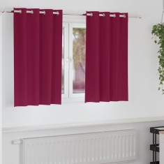 vidaXL Perdele cu perdele 2 pcs Roșu Vin Poliester