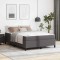 vidaXL Cadru de pat cu saltea Gri 140 x 200 cm Piele artificială