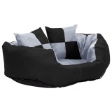Cumpara ieftin Perna reversibila si lavabila caini, gri si negru, 65x50x20 cm