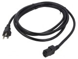 Cablu Alimentare 2.3m Negru IEC C13 la NEMA 5-15
