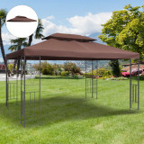 Outsunny Acoperiș de Schimb pentru Gazebo pentru Grădină Impermeabil Dublu strat 3x4m