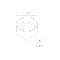 Palnie Forever pentru moka inox 6 cesti