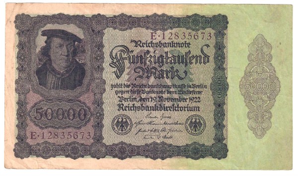 GERMANIA 50000 50 000 MARCI MARK 1922