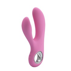 Canrol - Vibrator iepuraș, roz, 17 cm