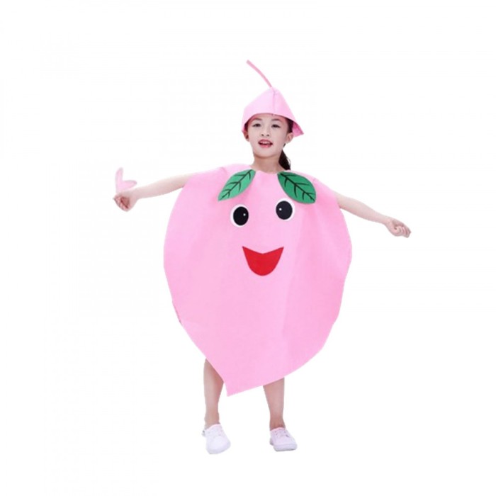 Costum fruct Piersica KidMania&reg;, roz, pentru copii, marime universala 3 ani + Universala