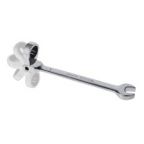 Cheie combinata cu clichet si cap flexibil 13 mm din otel CR-V Topmaster