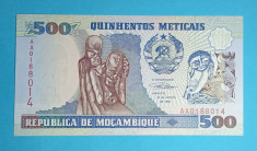Mozambic 500 Meticais 1991 UNC seria AA0188014 foto