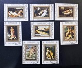 Ajman 1971 Seria "Artă Universală / Acte Clasice &amp; Mitologie - Nuduri Faimoase ale Renașterii și Barocului" Obliterat CTO - A90, Stampilat