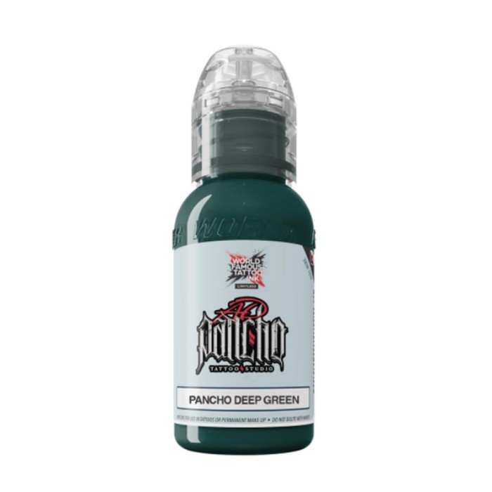 Tusuri Tatuaje - Culori WORLD FAMOUS 30 ml - Pancho Deep Green