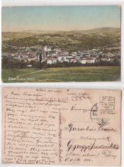 Zalau 1913 - Vedere de sus, ilustrata circulata foto