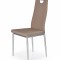 Scaun dining, stil modern, inaltime 97 cm, cadru metalic, tapiterie piele artificiala, maro