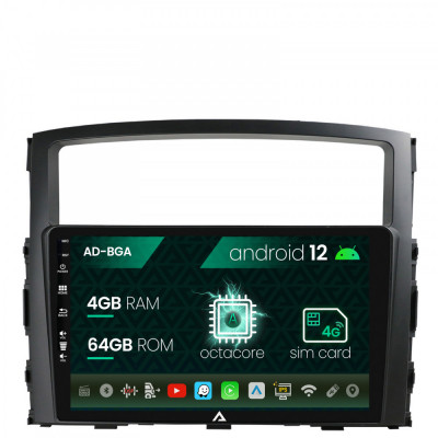 Navigatie Mitsubishi Pajero (2006-2014), Android 12, A-Octacore 4GB RAM + 64GB ROM, 9 Inch - AD-BGA9004+AD-BGRKIT271 foto