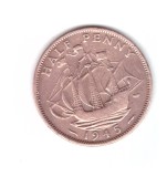 Moneda Marea Britanie 1/2 penny 1945, stare buna, curata