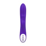 Cumpara ieftin Vibrator cu Telecomanda Justforme GALATEA, 10 Vibratii, Silicon Medical, Reincarcabil USB, Mov/Alb, Submersibil, Cupluri