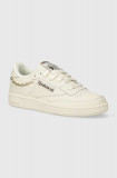 Reebok Classic sneakers din piele Club C 85 culoarea bej, 100074237