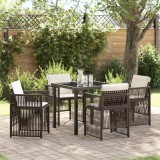 VidaXL Set de dining pentru grădină maro 5 pcs Maro Oţel