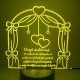 Lampa 3D pentru NaE i , 16 Culori, Telecomanda E i USB, Cadou cu Mesaj