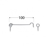Carlig de vant, gri, 100 mm