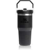 Stanley IceFlow&trade; Flip Straw 2.0 Tumbler sticlă termos din oțel inoxidabil Black 2.0 410 ml