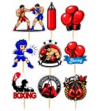 Set 9 Toppere Model Boxing pentru Tort, Carton Foliat