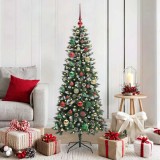 VidaXL Brad de Crăciun artificial cu 150 LED Verde 66 x 66 x 150 cm 3395816