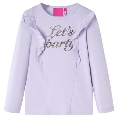 Tricou pentru copii cu m&amp;acirc;neci lungi, lila, 116 foto