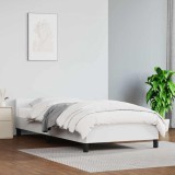 Cumpara ieftin Cadru de pat cu tăblie fără saltea, alb, 90x190 cm