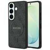 Husa MagSafe pentru Samsung Galaxy S26 FE S741, Guess, 4G Embossed Ring Classic Logo, Neagra