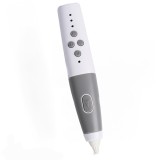 Creion cu imprimare 3D pentru copii, JER LP06, 8 filamente colorate PCL 1.75 mm, gri