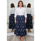 Fusta Vascoza si Bumbac Bleumarin - 46Marimea