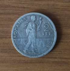 2 lei 1912, Carol I, Romania, argint foto