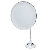 Oglinda cu brat flexibil din otel inoxidabil, LED, Argintiu, 20 cm, Oem