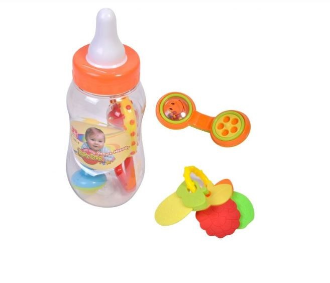 Set Jucarii pentru bebelusi, telefon, biberon, jucarie dentitie
