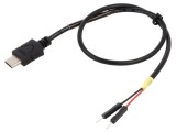 Cablu USB-C DELOCK 85420 1pin x2 0,3m Negru 22AWG