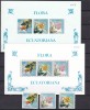 Ecuador 1972 flori MI 1582-1584 + bl.61 A+B MNH, Nestampilat