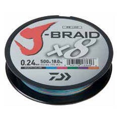 Fir Daiwa J-Braid X8 Multicolor 0.06mm / 4kg / 150m