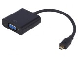 Convertor D-Sub la micro HDMI 200mm Negru